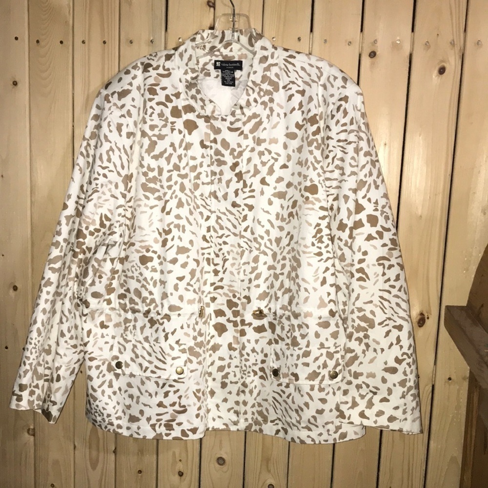 Valerie Bertinelli 2X Suit Jacket Off White Tan